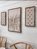 Load image into Gallery viewer, 3 Piece Hand Sketched Mt. Bachelor Cloud Chaser with Bold Aztec Wood Artwork
