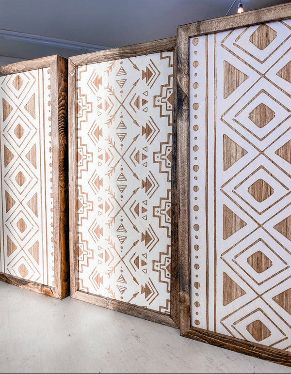 3 Piece Bold Aztec & Aztec Artwork