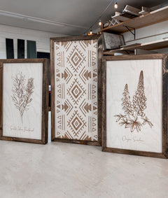 Hand Sketched Oregon Flowers Oregon Sunshine, Scarlet Indian & Aztec