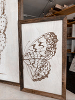 Load image into Gallery viewer, Cactus &amp; Butterfly Wood Wall Art | 3 Piece Art Set | Cactus Wall Decor
