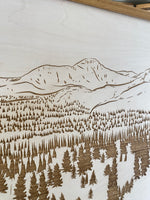 Load image into Gallery viewer, Hand Sketched Anthony Lakes Wood Artwork
