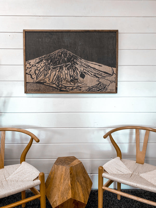 Mt Bachelor Ski Map Wood Artwork