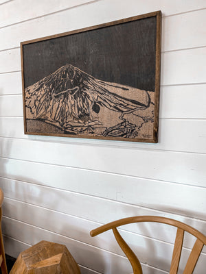 Mt Bachelor Ski Map Wood Artwork
