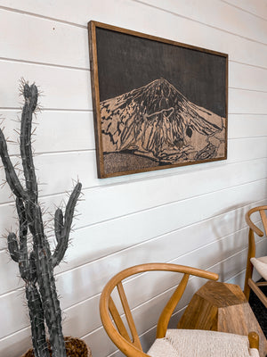 Mt Bachelor Ski Map Wood Artwork