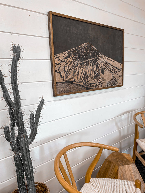 Mt Bachelor Ski Map Wood Artwork