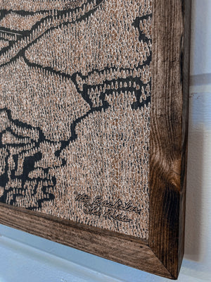 Mt Bachelor Ski Map Wood Artwork