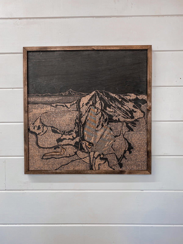 Hoodoo Ski Area Map Wood Artwork