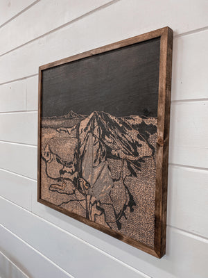 Hoodoo Ski Area Map Wood Artwork