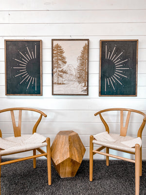 3 Piece Hand Sketched Yosemite National Park Road Wood Artwork