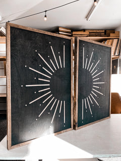 Two Piece Sunburst Artwork Set