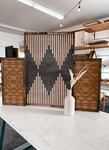 Hand-Crafted Boho Aztec Wall Art Set | 3 Piece Artwork Set