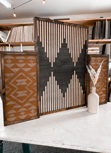 Hand-Crafted Boho Aztec Wall Art Set | 3 Piece Artwork Set