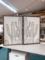 Load image into Gallery viewer, Two Piece Cactus Artwork Set
