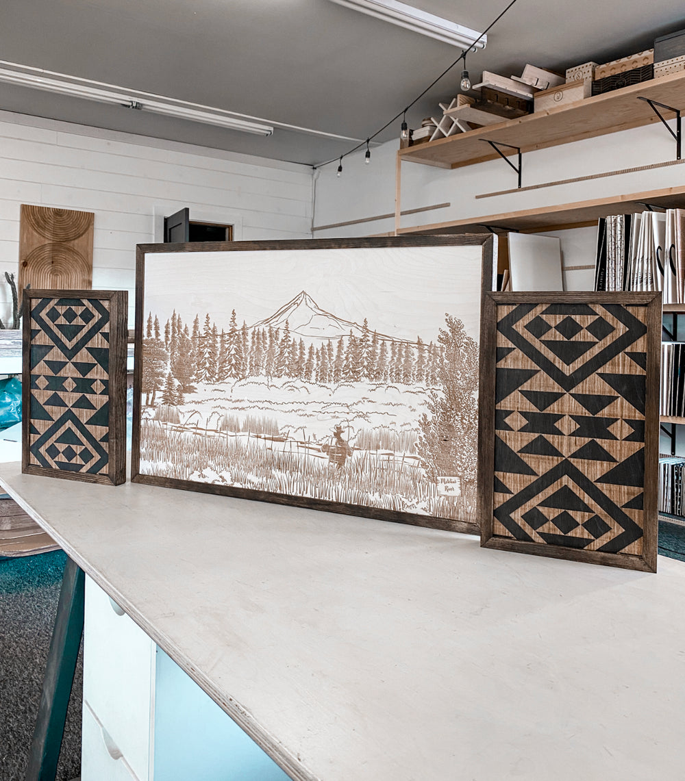 Metolius River And Aztec Artwork Set