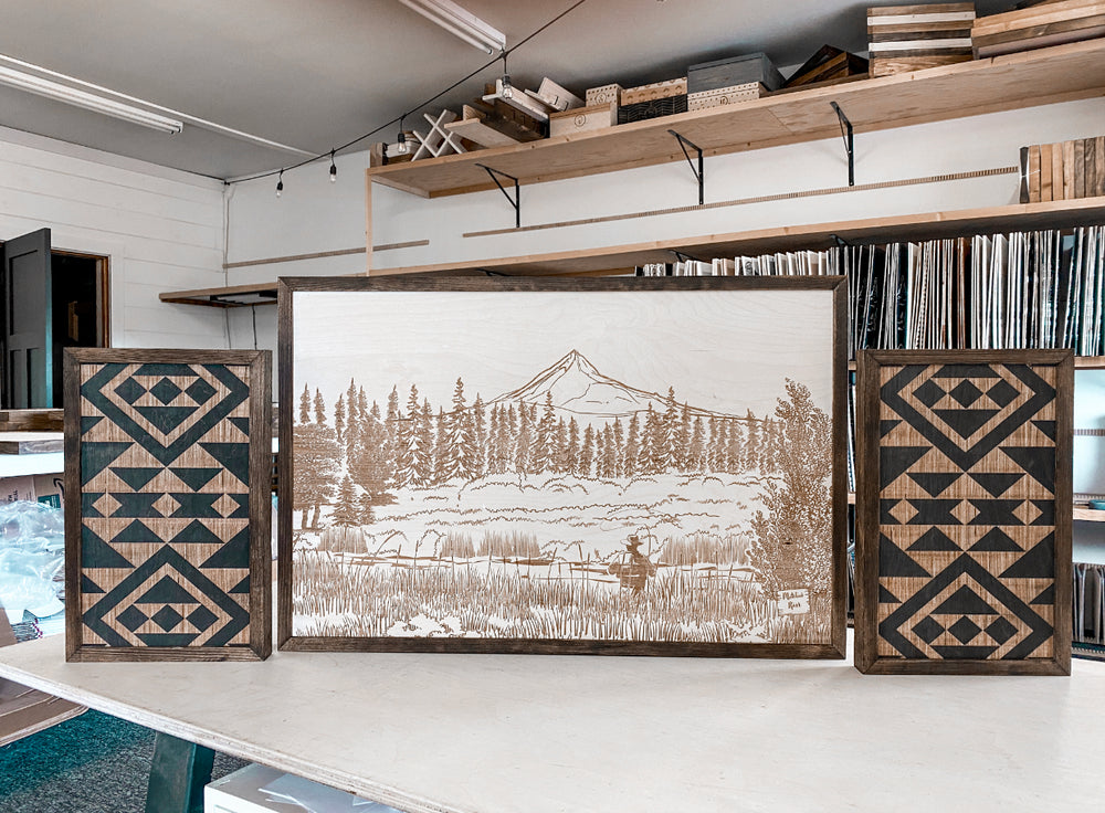 Metolius River And Aztec Artwork Set