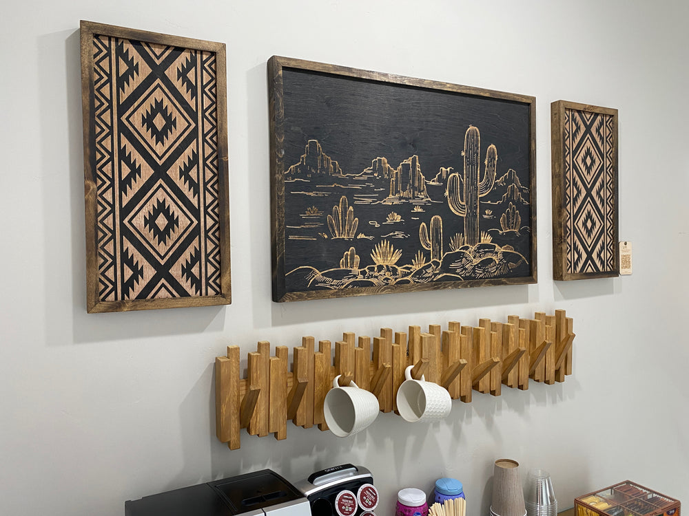 3 Piece Desert Scene & Aztec Accents