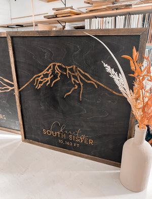 Three Sisters Mountain Range Oregon (3 Piece) Wall Art Set
