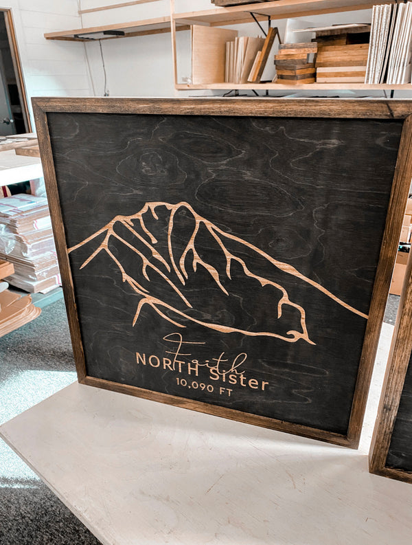Three Sisters Mountain Range Oregon (3 Piece) Wall Art Set