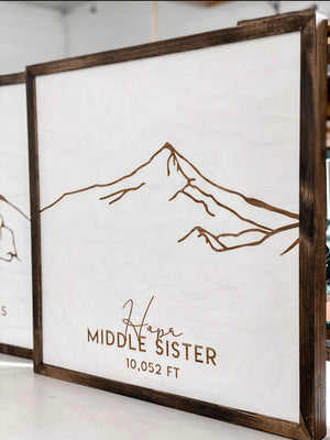 Three Sisters Mountain Range Oregon (3 Piece) Wall Art Set
