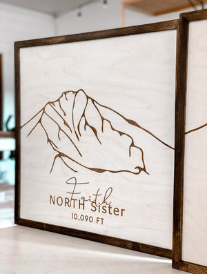 Three Sisters Mountain Range Oregon (3 Piece) Wall Art Set