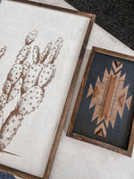 Load image into Gallery viewer, Cactus &amp; Aztec Wood Wall Art | 3 Piece Set
