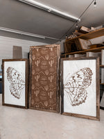 Load image into Gallery viewer, Cactus Pattern &amp; Butterfly Wood Wall Art | 3 Piece Set
