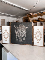 Load image into Gallery viewer, Bull &amp; Simple Aztec Wood Wall Art | 3 Piece Set
