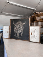 Load image into Gallery viewer, Bull &amp; Boho Sunburst Wood Wall Art | 3 Piece Set
