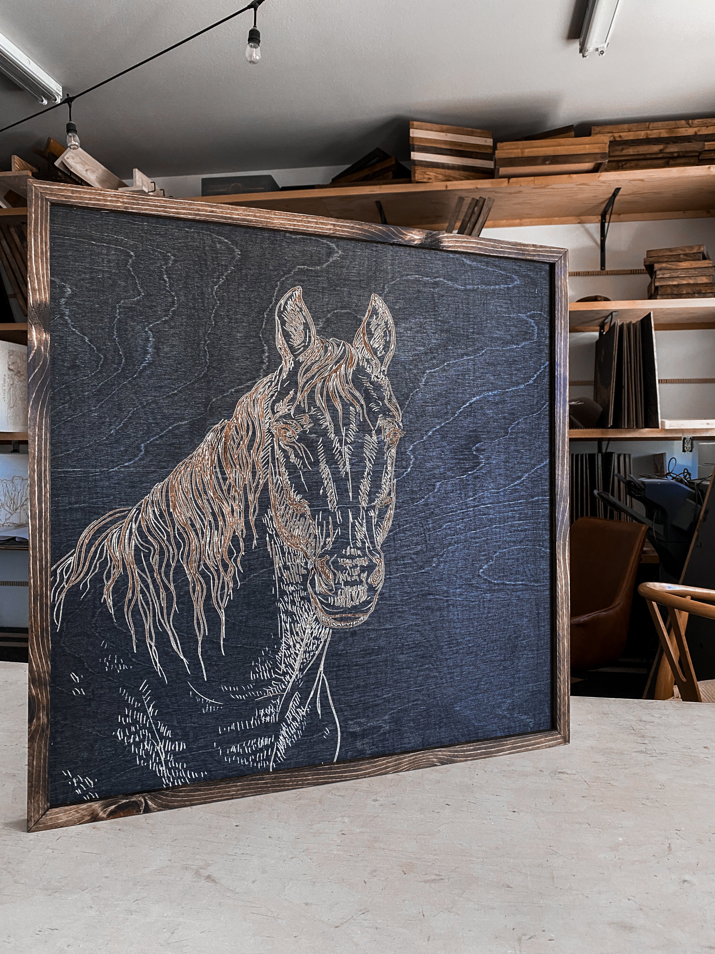 Horse Wood Wall Art