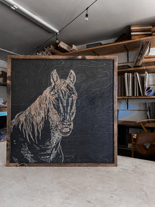 Horse Wood Wall Art