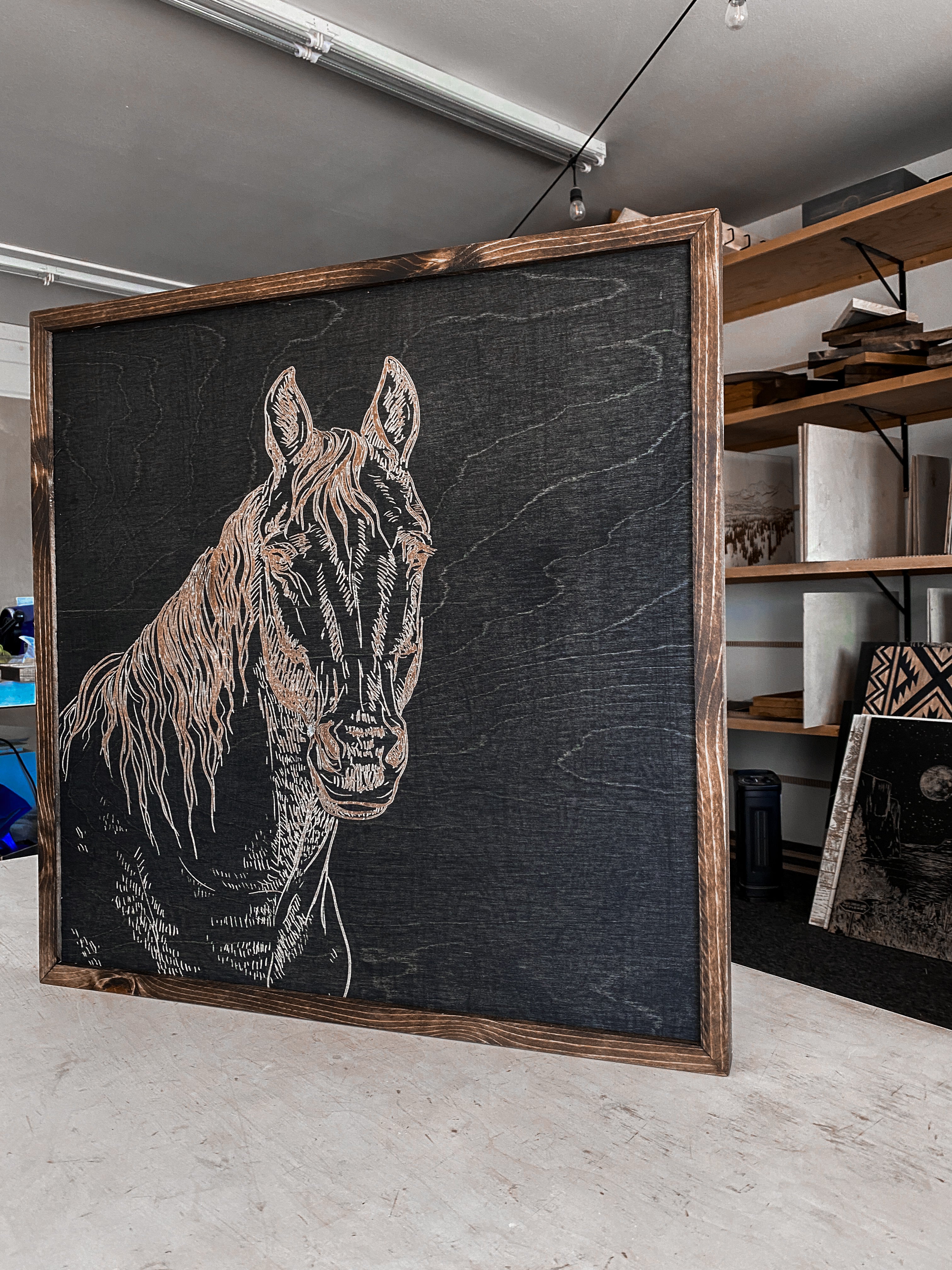 Horse Wood Wall Art