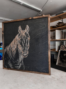 Horse Wood Wall Art