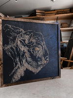 Load image into Gallery viewer, Bison Head Wood Wall Art
