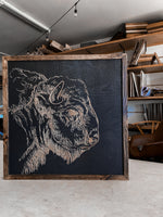 Load image into Gallery viewer, Bison Head Wood Wall Art
