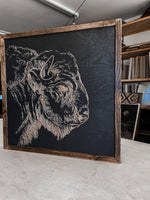 Load image into Gallery viewer, Bison Head Wood Wall Art
