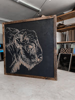 Load image into Gallery viewer, Bison Head Wood Wall Art
