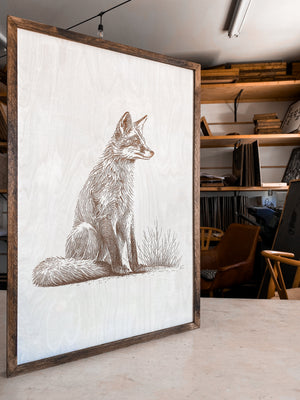 Fox Wood Wall Art