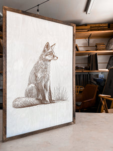 Fox Wood Wall Art