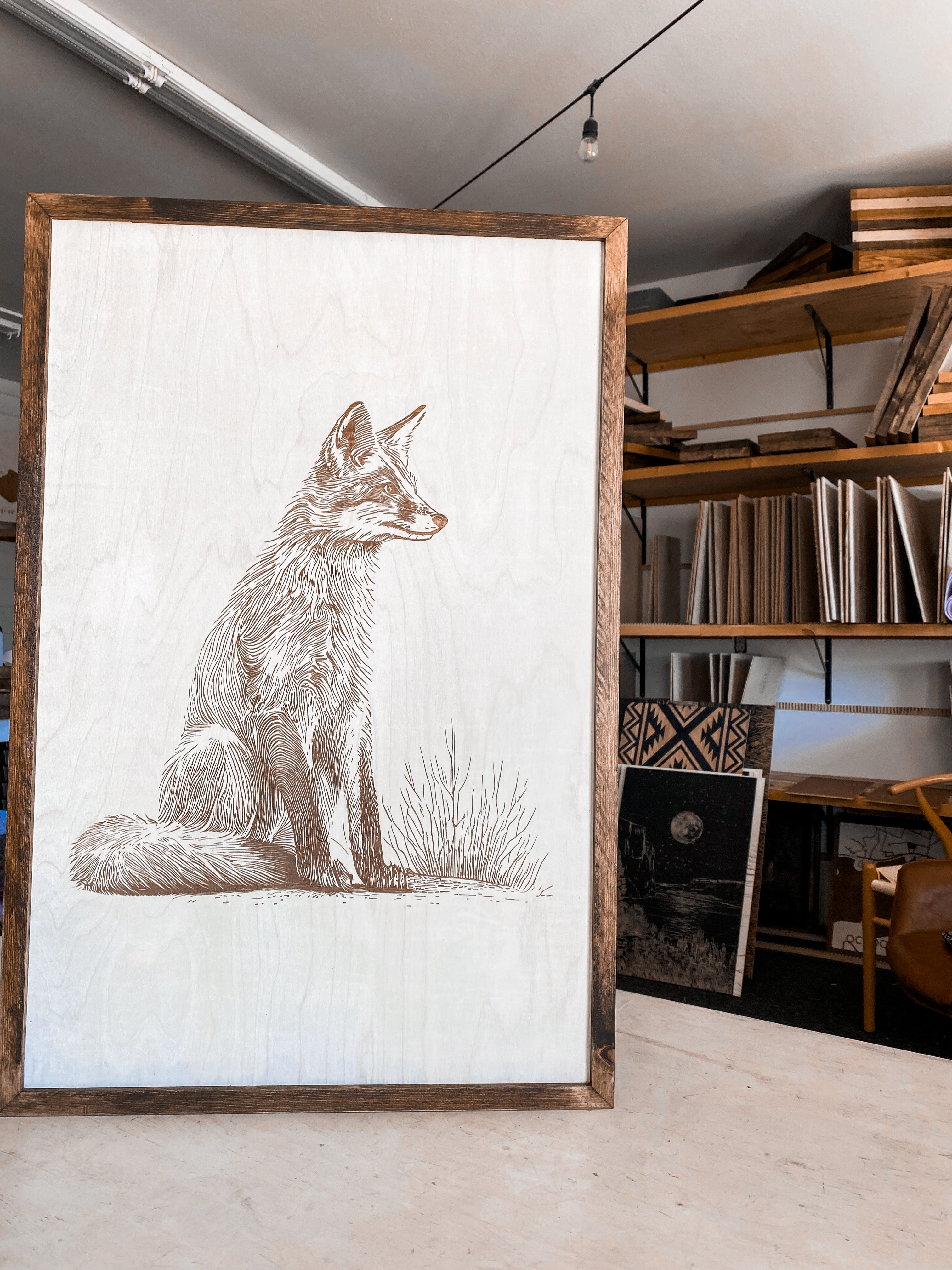 Fox Wood Wall Art