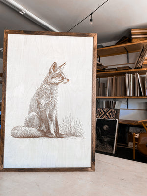 Fox Wood Wall Art