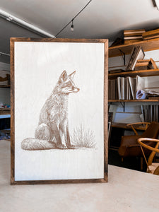 Fox Wood Wall Art