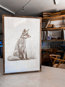 Fox Wood Wall Art