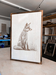 Fox Wood Wall Art