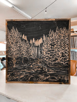 Load image into Gallery viewer, Tumalo Falls Hand Sketched Engraved Wooden Artwork
