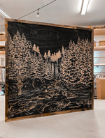 Load image into Gallery viewer, Tumalo Falls Hand Sketched Engraved Wooden Artwork
