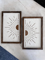 Load image into Gallery viewer, Boho Sunburst Wood Wall Art |  2 Piece Set
