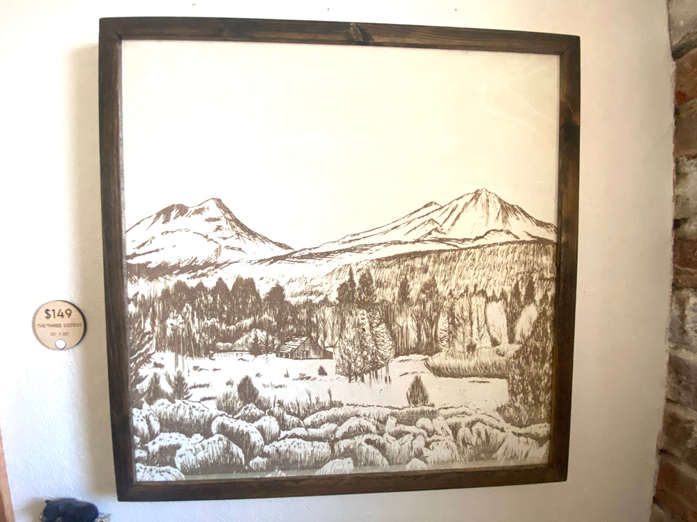 Three Sisters Mountains Sketch (at: Planker)