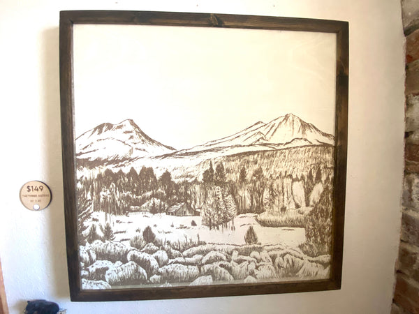 Three Sisters Mountains Sketch (at: Planker)