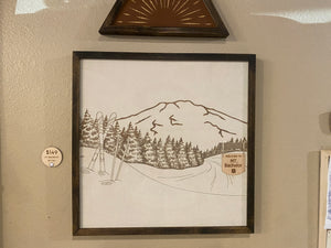 Mt. Bachelor 20"x20" (at: Planker)