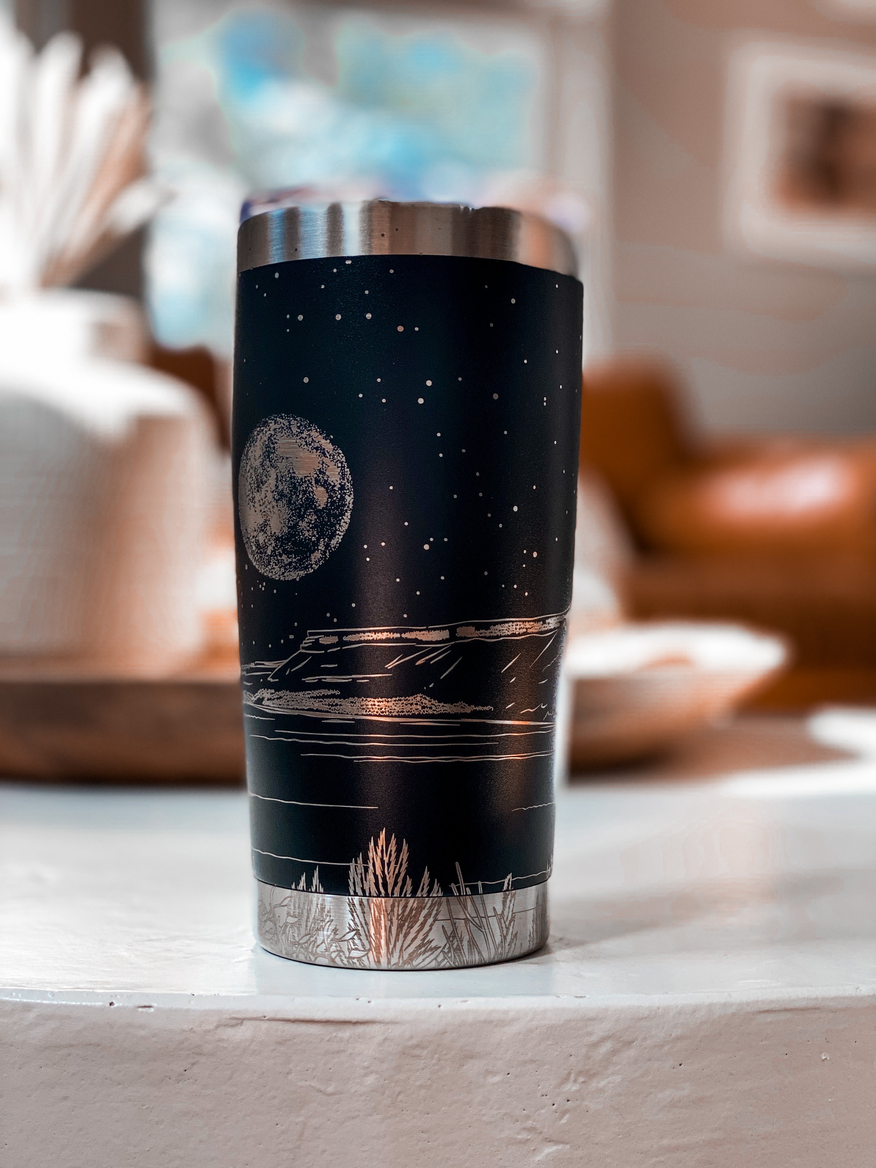 Lake Billy Chinook Insulated Tumbler | Engraved Hand Drawn Art